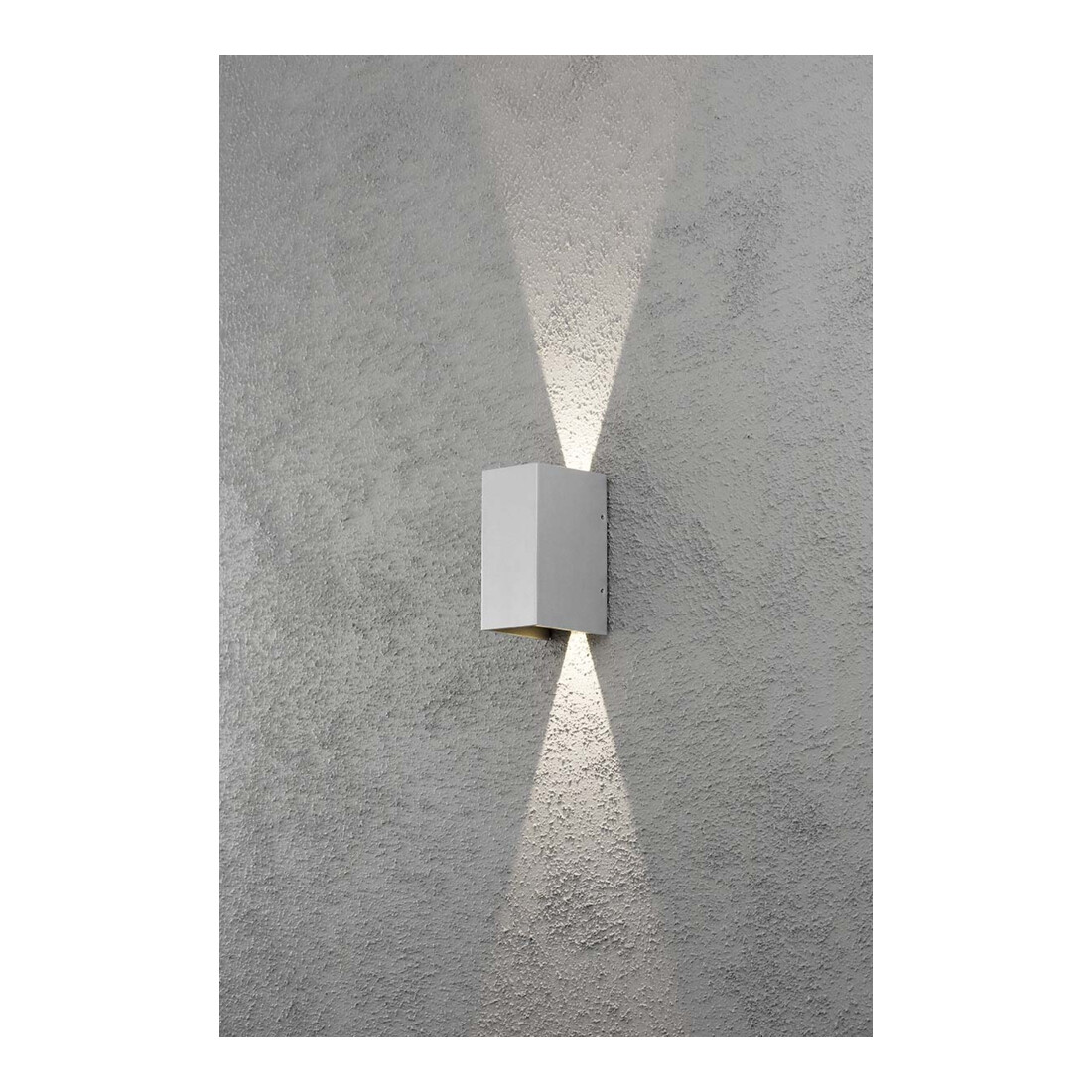 Gnosjö Konstsmide AL LED-Wandleuchte gr/alu Lichtaustr.verstellb 7940-310