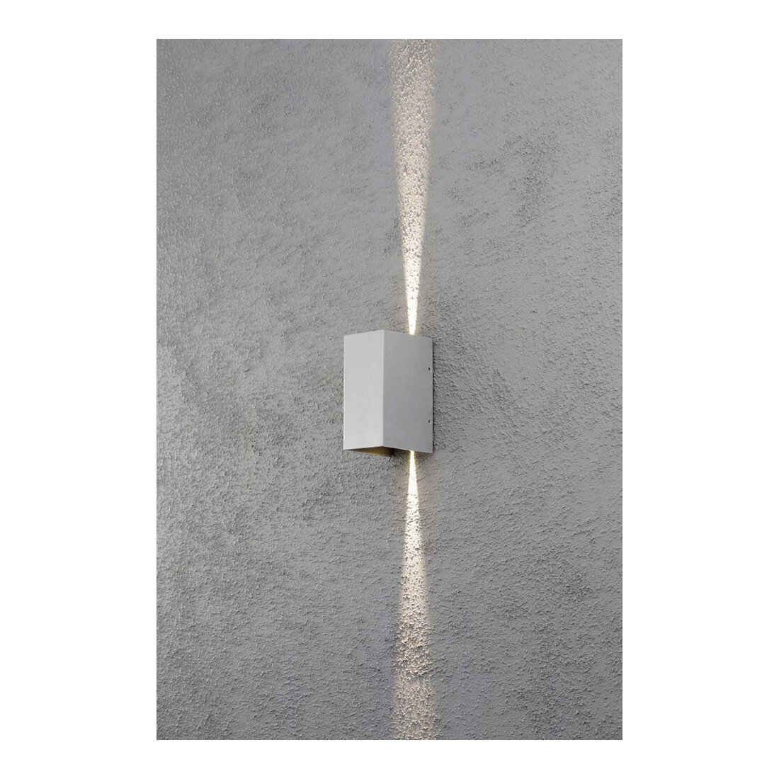 Gnosjö Konstsmide AL LED-Wandleuchte gr/alu Lichtaustr.verstellb 7940-310