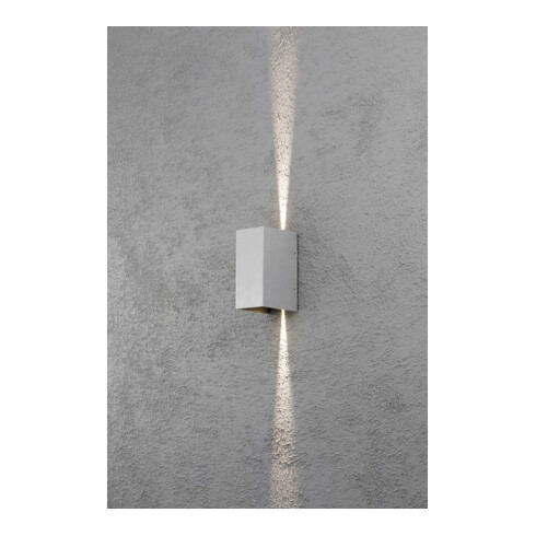 Gnosjö Konstsmide AL LED-Wandleuchte gr/alu Lichtaustr.verstellb 7940-310