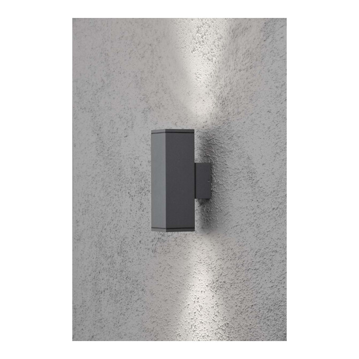 Gnosjö Konstsmide AL Wandleuchte anth-lack/al GU10 halogen 7907-370