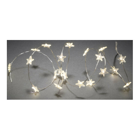 Gnosjö Konstsmide WB LED-Dekolichterkette 20 transp.Sterne wws 3199-103