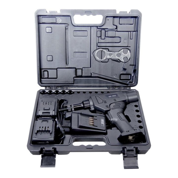 GO-RN 2 36W Outil à rivets aveugles sans fil 2x batterie 18V dans valise