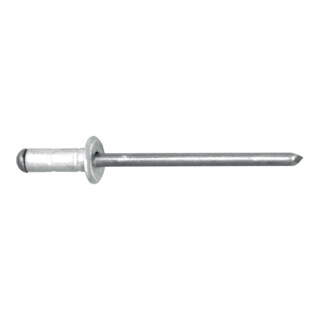 Goebel Mehrbereichs-Blindniet 4,0 x 10 mm Alu/VA Flachrundkopf