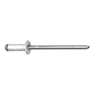 Goebel Mehrbereichs-Blindniet 4,8 x 17mm Alu Stahl Flachrundkopf