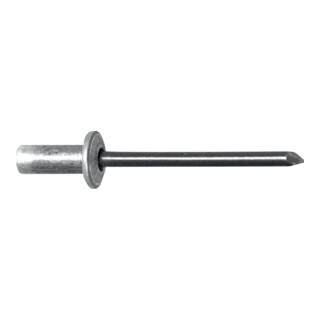 Goebel Rivet aveugle CUP alu/acier tête plate ronde 4,8 x 14 mm