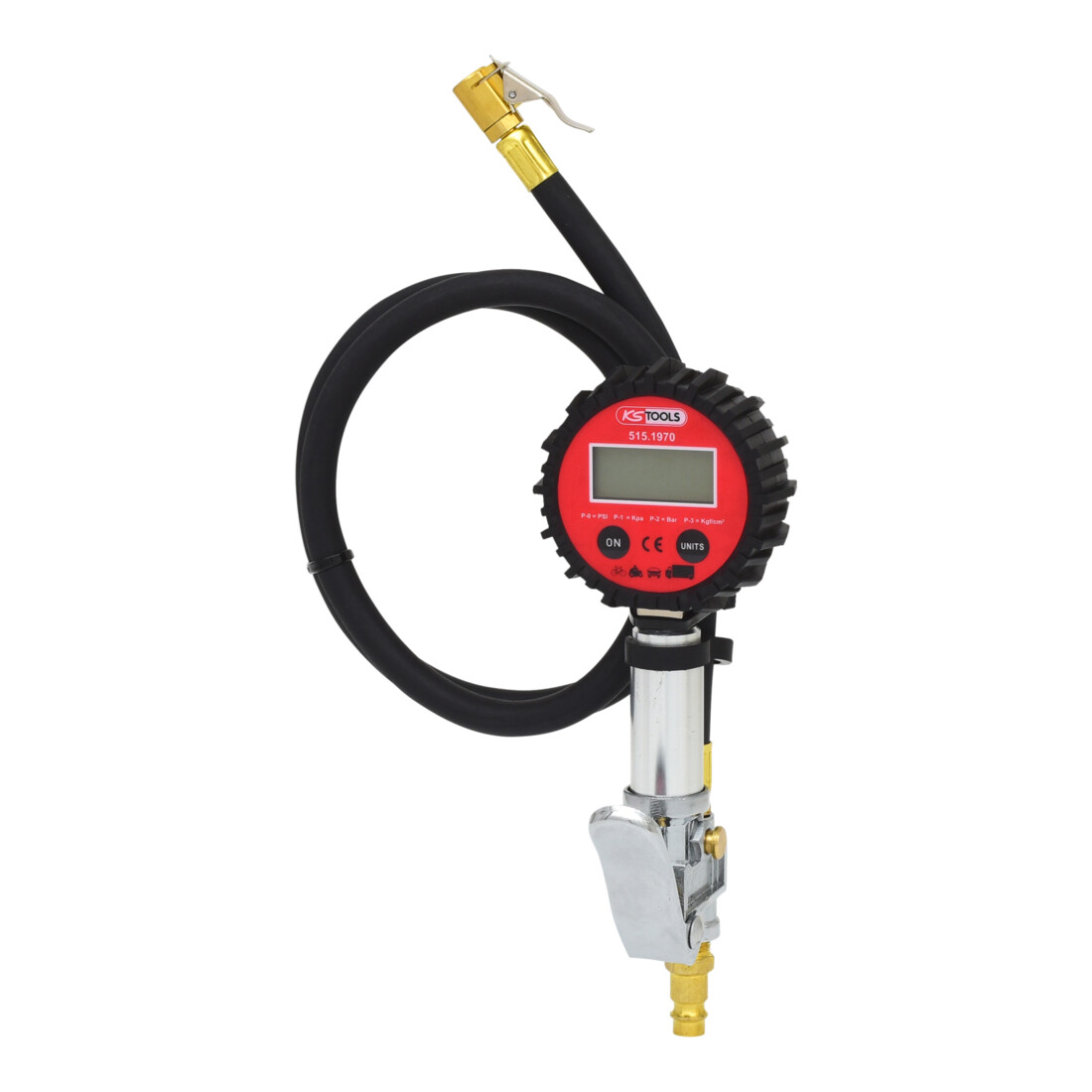 Gonfleur d'air KS Tools à écran digital, profi,0-14bar