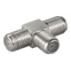 Goobay Adaptateur F-complet/2xF-complet F-T-pièce 11848