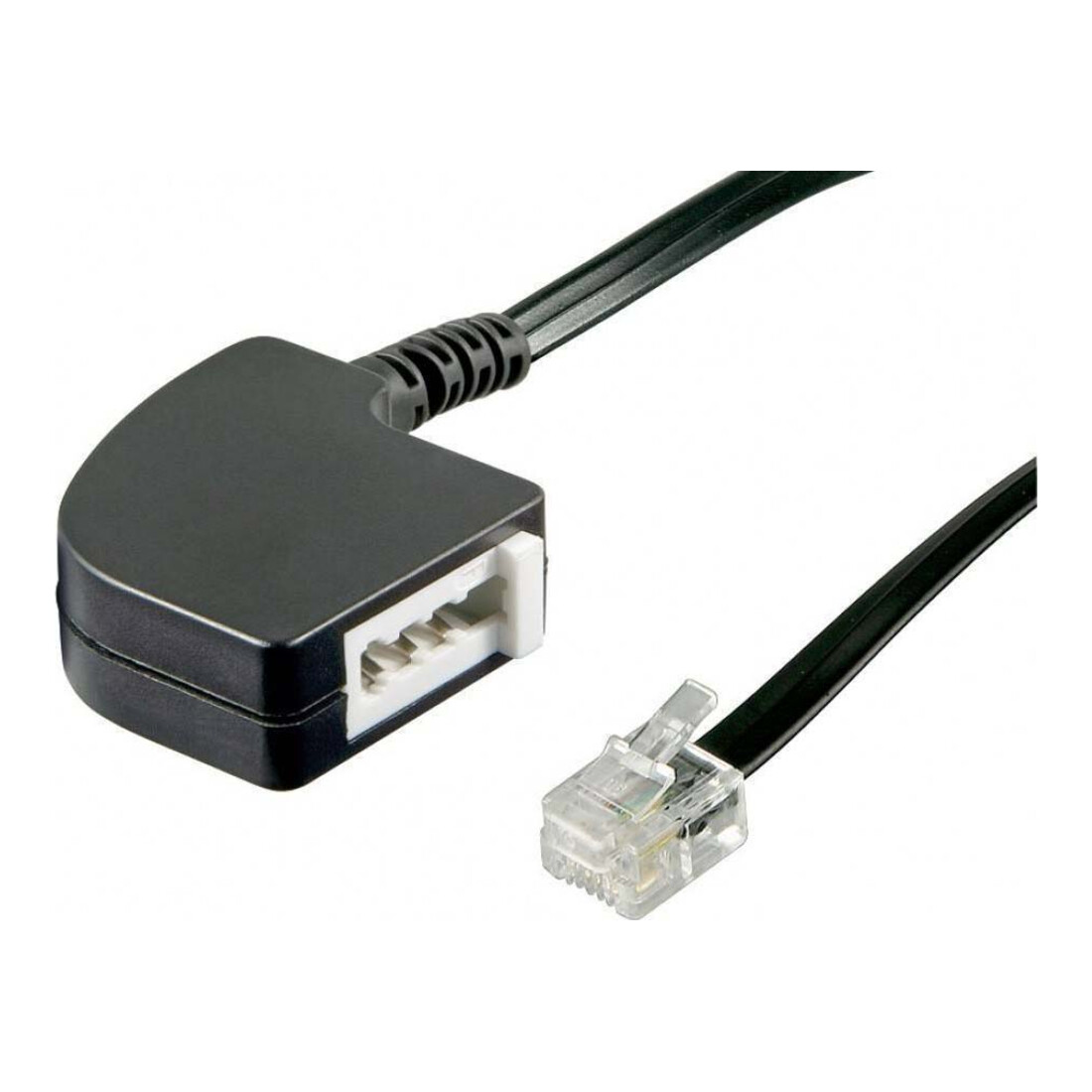 Goobay Adaptateur TAE F-RJ11/RJ14 0,2 m, noir, cuivre/acier 68584