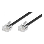 Goobay Câble de connexion RJ11 3m, noir, mâle/mâle 50317-1