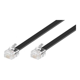 Goobay Câble de connexion RJ12 10m, noir, mâle/mâle 50323
