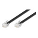 Goobay Câble de connexion RJ12 10m, noir, mâle/mâle 50323