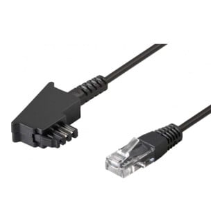 Goobay Câble de connexion TAE-F 3 m, noir, mâle/mâle 51233