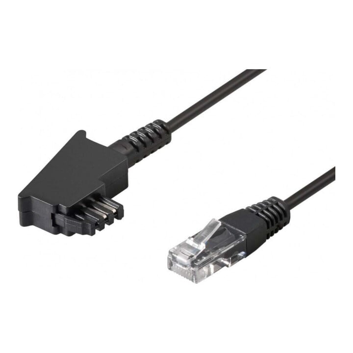 Goobay Câble de connexion TAE-F 3 m, noir, mâle/mâle 51233