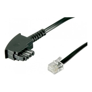 goobay Câble de connexion TAE-F 6 m noir St/St 68536