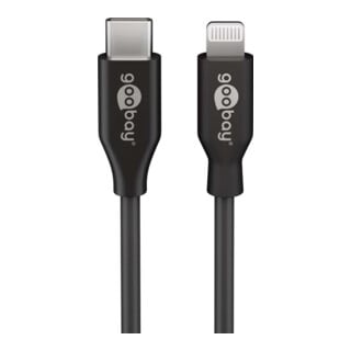 goobay Câble de données/charge USB-C Apple Lightning 1 m noir