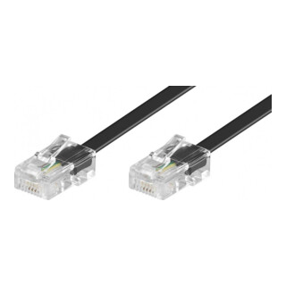 Goobay Câble de raccordement modulaire ISDN 6 m, noir, St/St 50256