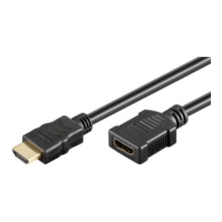 goobay Câble de rallonge HDMI HighSpeed 1,5 m noir