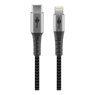 goobay Câble de synchronisation et de charge Lightning USB-C 1 m