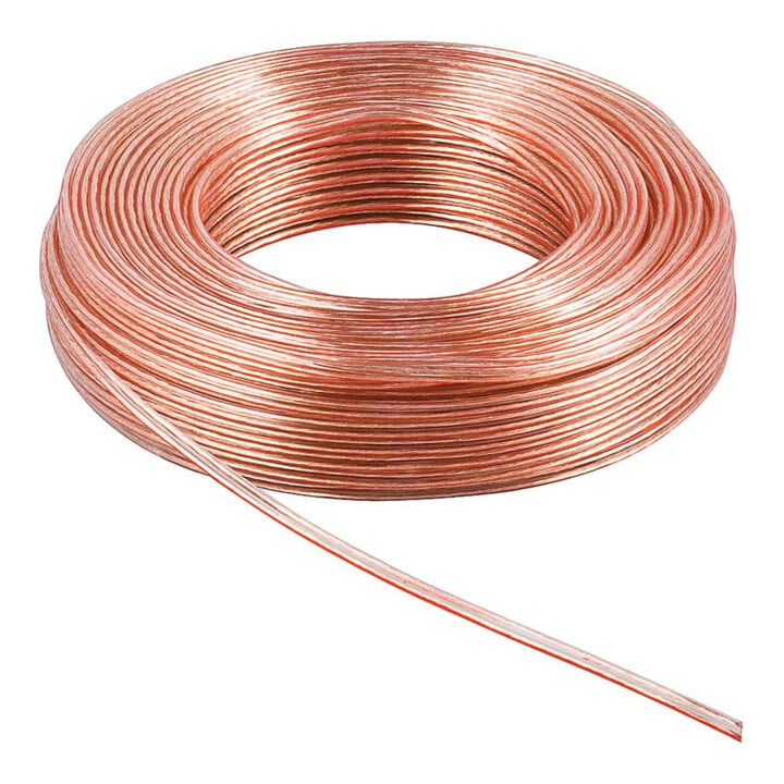 Goobay Câble haut-parleur 10 m LSP 2x2,5 mm², transparent 15130