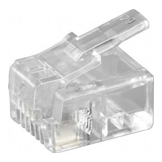 Goobay Câble plat RJ11, bleu, 4 pôles 50250