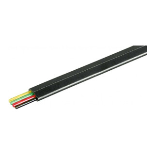 Goobay Câble plat téléphonique 100 m R. noir, 4 conducteurs 50253