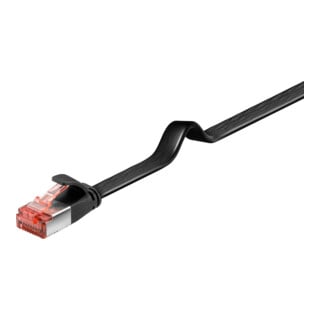 goobay Câble plat U/FTP Cat6 noir 15 m