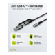 goobay Câble textile USB 2en1 1 m extra robuste 70277