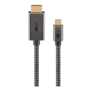 goobay Câble textile USB-C vers HDMI 75700 4K/60 Hz 2 m