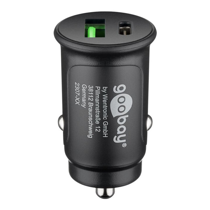 goobay Chargeur rapide voiture Dual-USB C 12/24V 59521