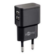 Goobay Dual USB-Ladegerät 2,4A,100-240V,sw 44951