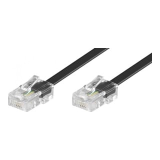 Goobay ISDN Modularanschlußkabel 3m, sw, St/St 50255