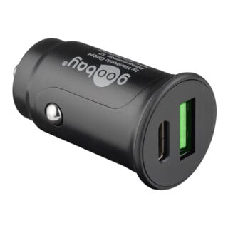 goobay KFZ-Schnellladegerät Dual-USB C 12/24V 59521