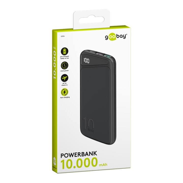 Goobay Powerbank de charge rapide 10 000 mAh USB-C