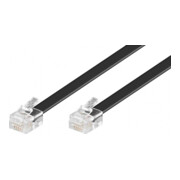Goobay RJ12 Anschlußkabel 10m,sw,St/St 50323