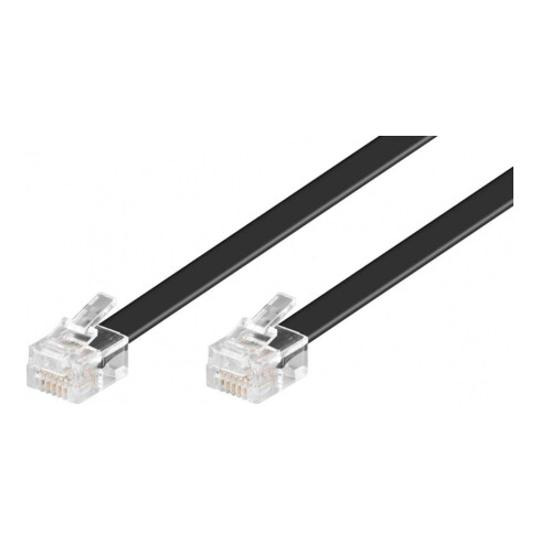 Goobay RJ12 Anschlußkabel 6m,sw,St/St 50322