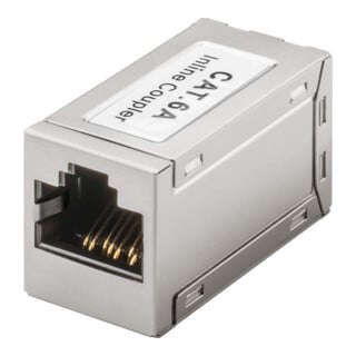 goobay RJ45 Modularkupplung Cat6a 2xRJ45-Buchse (8P8C) 72499