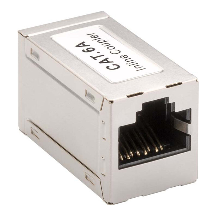 goobay RJ45 Modularkupplung Cat6a 2xRJ45-Buchse (8P8C) 72499