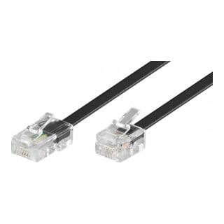 Goobay RJ45-RJ11 Anschlußkabel 10m,sw,St/St 68578