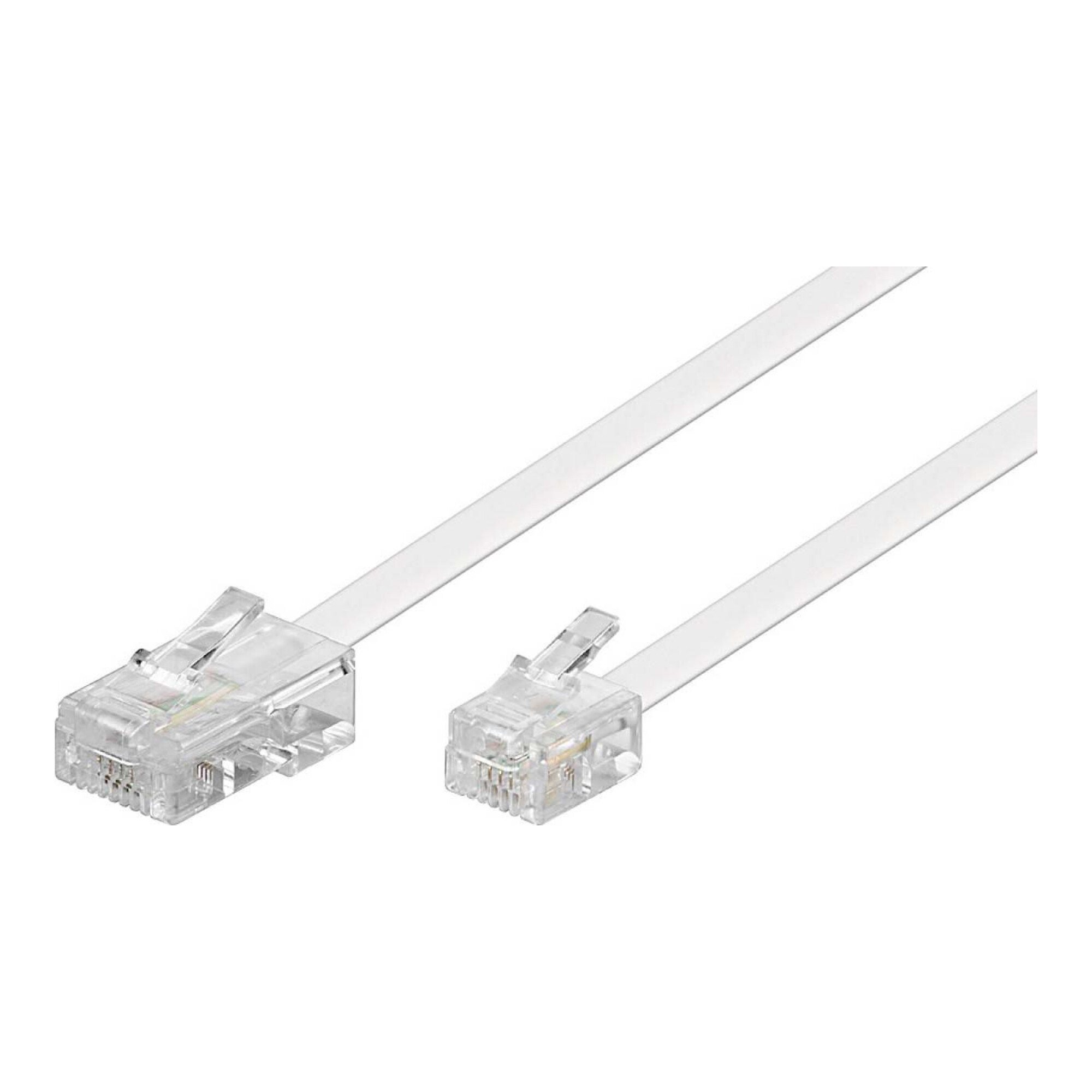 Goobay RJ45-RJ11 Anschlußkabel 3m, ws, St/St 93061