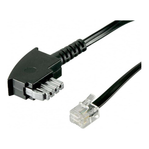 Goobay TAE N Anschlusskabel 6m,sw,St/St 68525