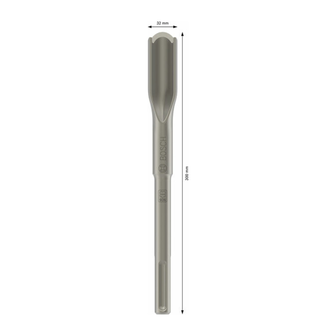 Gouge droite SDS max 300 x 32 mm