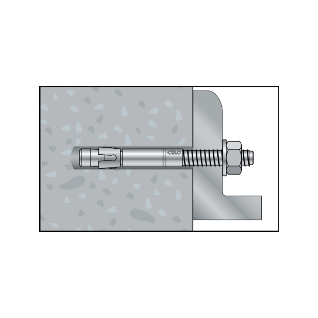 Goujon d´ancrage CE Option-1 Ref. BAZ M16-138 zingué (10 pcs) CELO