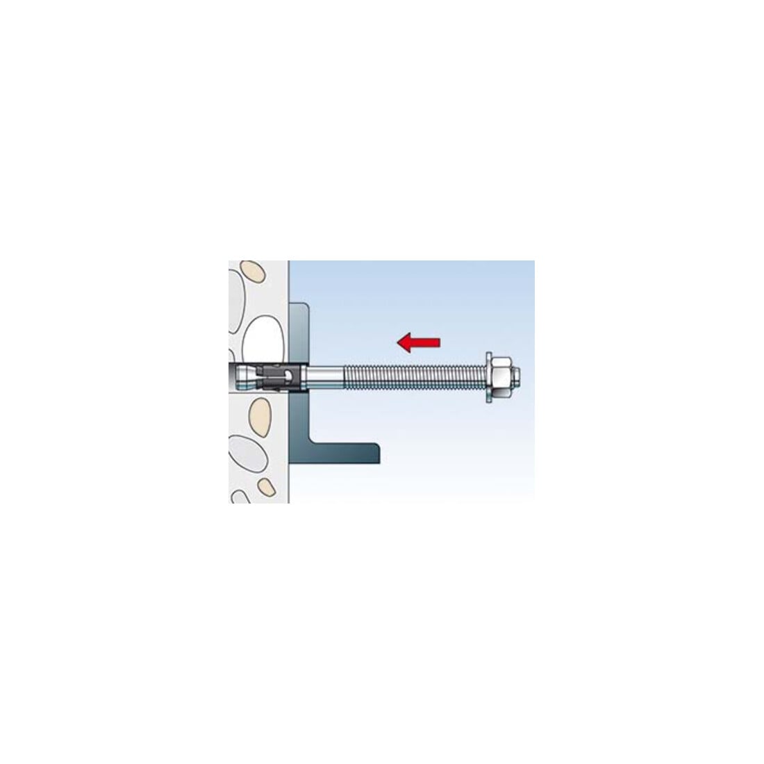 Goujon d’ancrage fischer FAZ II 10/50 en acier électrozingué