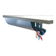 Goulotte de câblage l.1160xP185xH100mm argent adapté à bureau-5