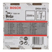Goupille à tête fraisée Bosch SK64 63G 1,6 mm 1,6 mm 63 mm galvanisée
