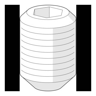 Goupille filetée Hansa M 6 x 11 SW 2,5