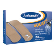 GRAMM medical Actiomedic aquatic Pflaster Strips, 19 x 72 mm, hautfarben, Pack à 100 Stück