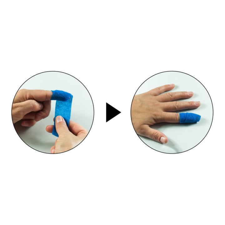 GRAMM medical Actiomedic aquatic Schnellverband, blau, 3 cm x 7 m, selbsthaftend