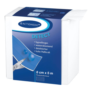 GRAMM Medical Actiomedic® DETECT + AQUATIC Wundschnellverband,5 m x 8 cm
