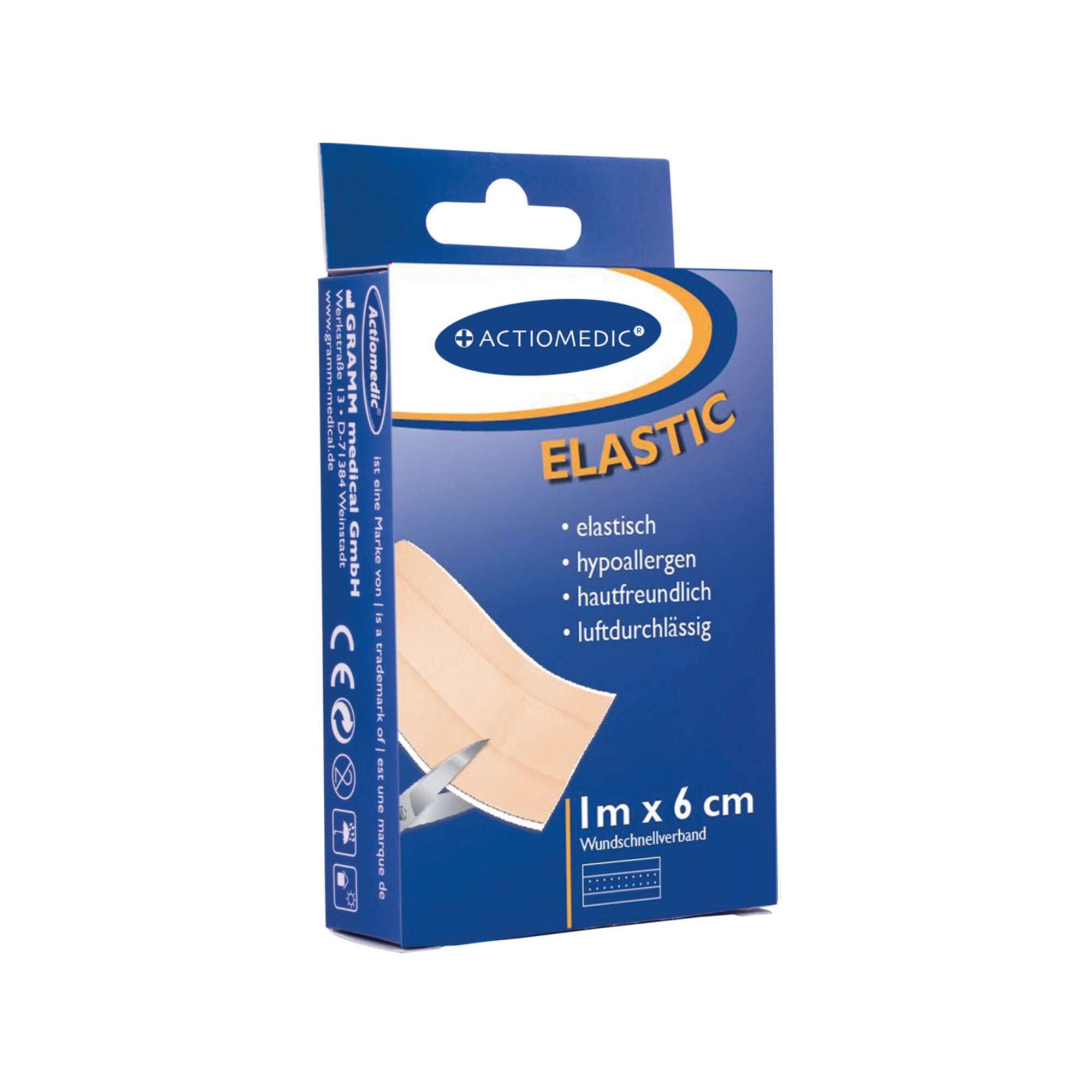 Gramm Medical Actiomedic ELASTIC Wundschnellverband, 1 m x 6 cm